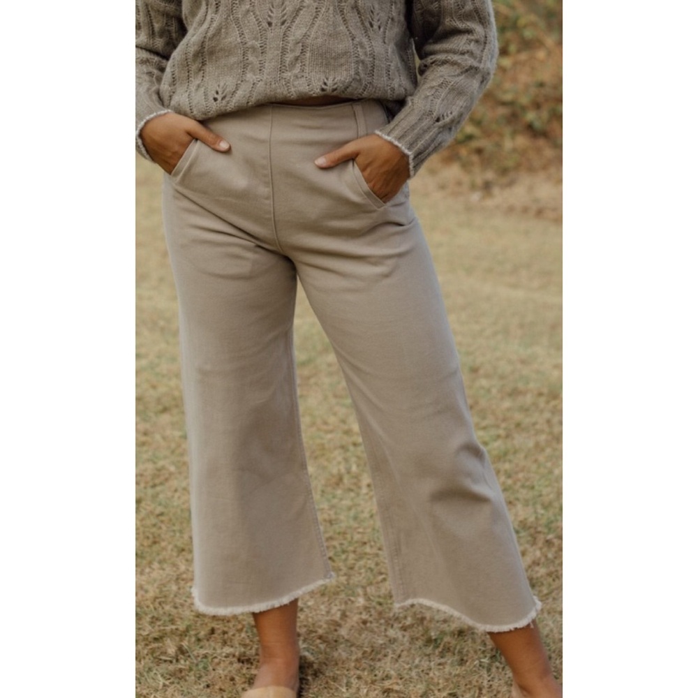 Kingston Pants - Cream Wide-Leg Pants